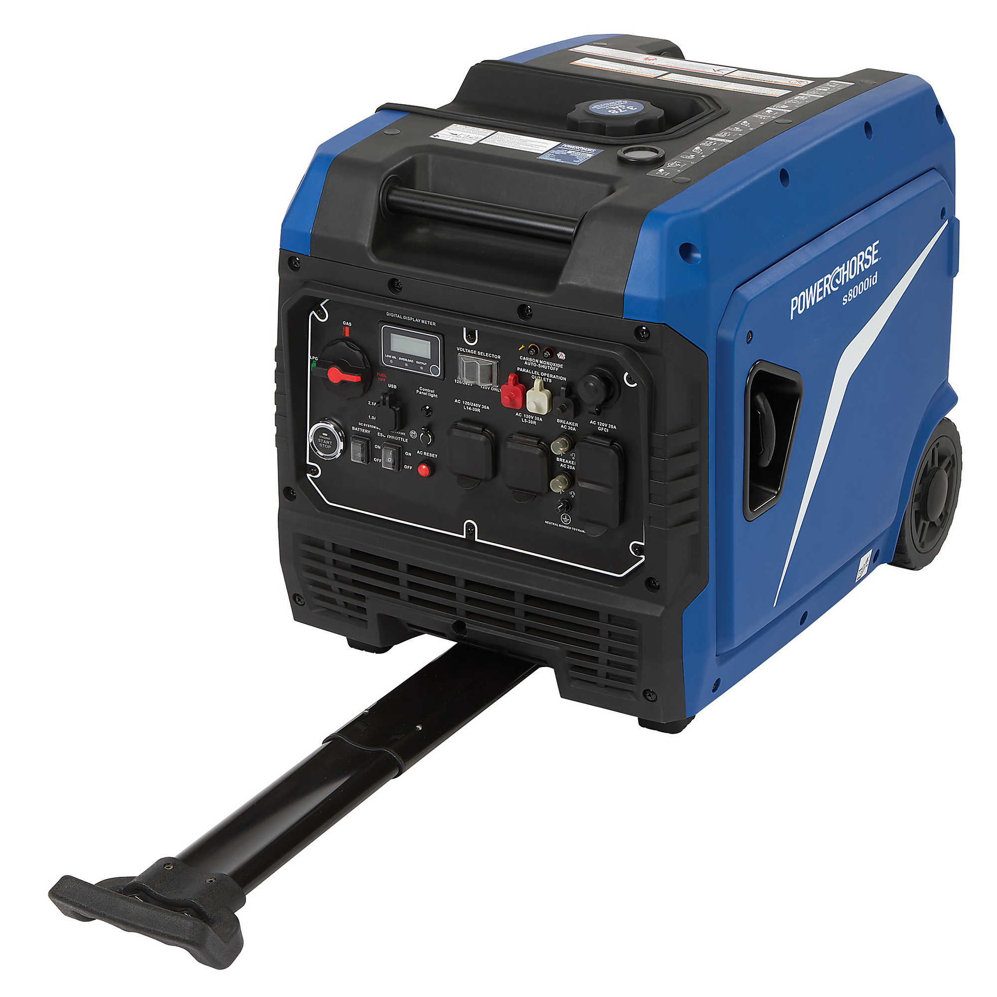 Powerhorse Inverter Generator, 8000 Surge Watts, 6000 Rated Watts, 62dB, Dual Fuel